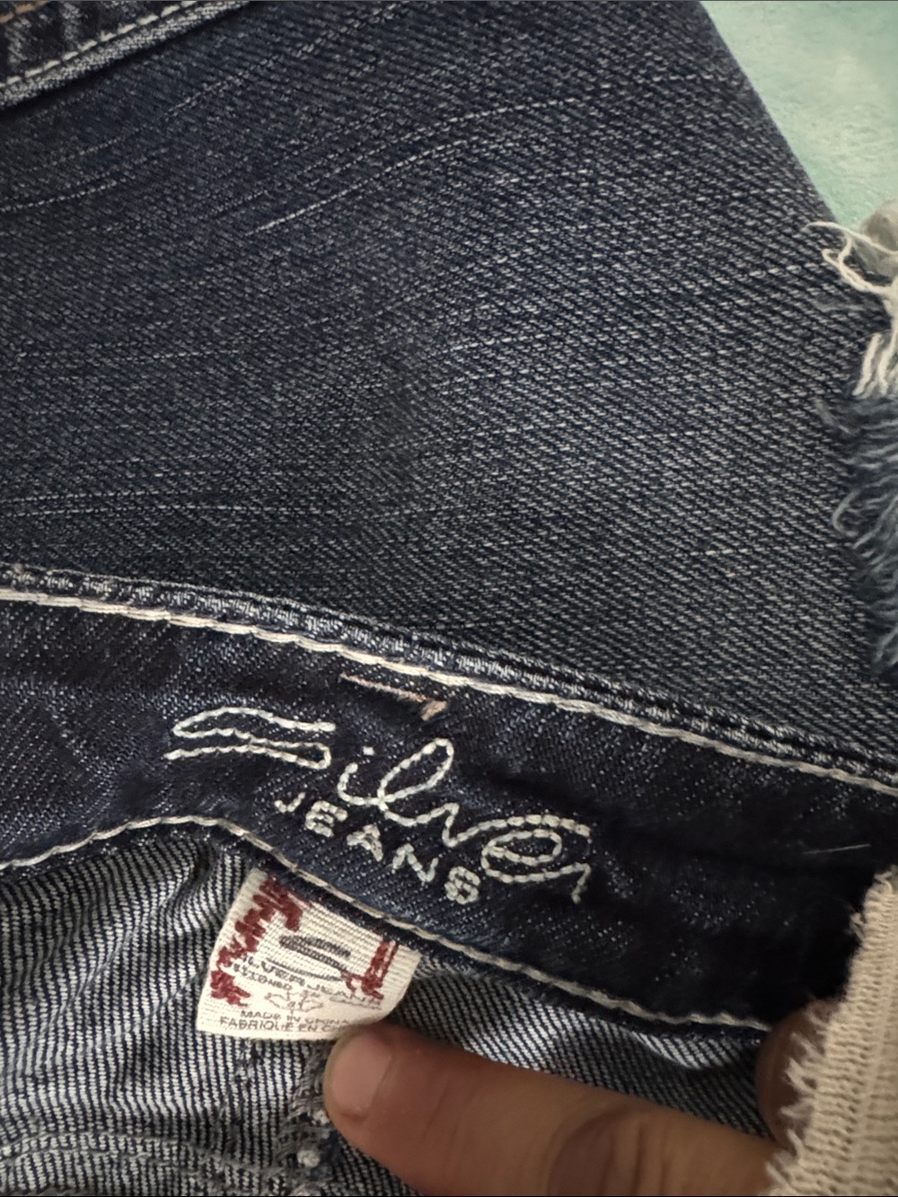 Women’s Distressed Dark Blue Denim Jeans - Picture 6 of 6